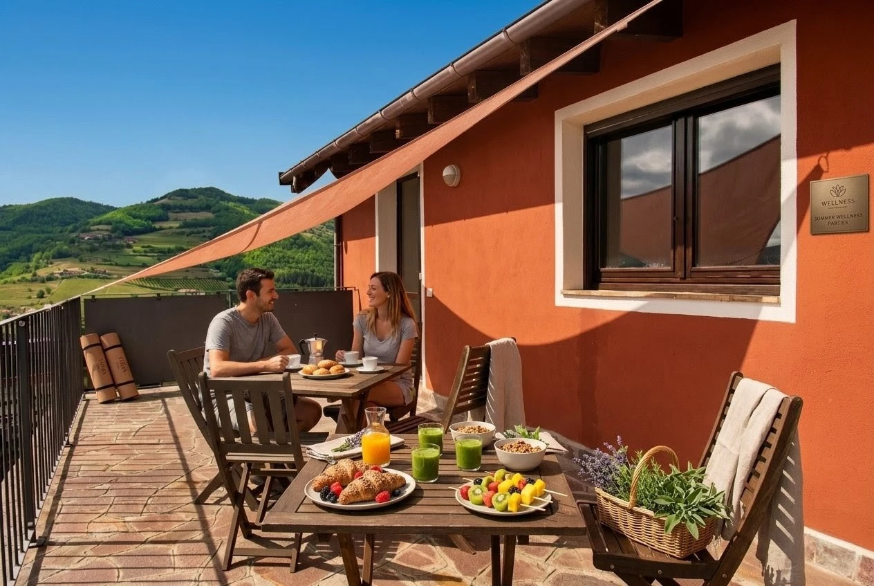 Coppia in relax nel cottage di Tenuta MonteOliveto a Vesime