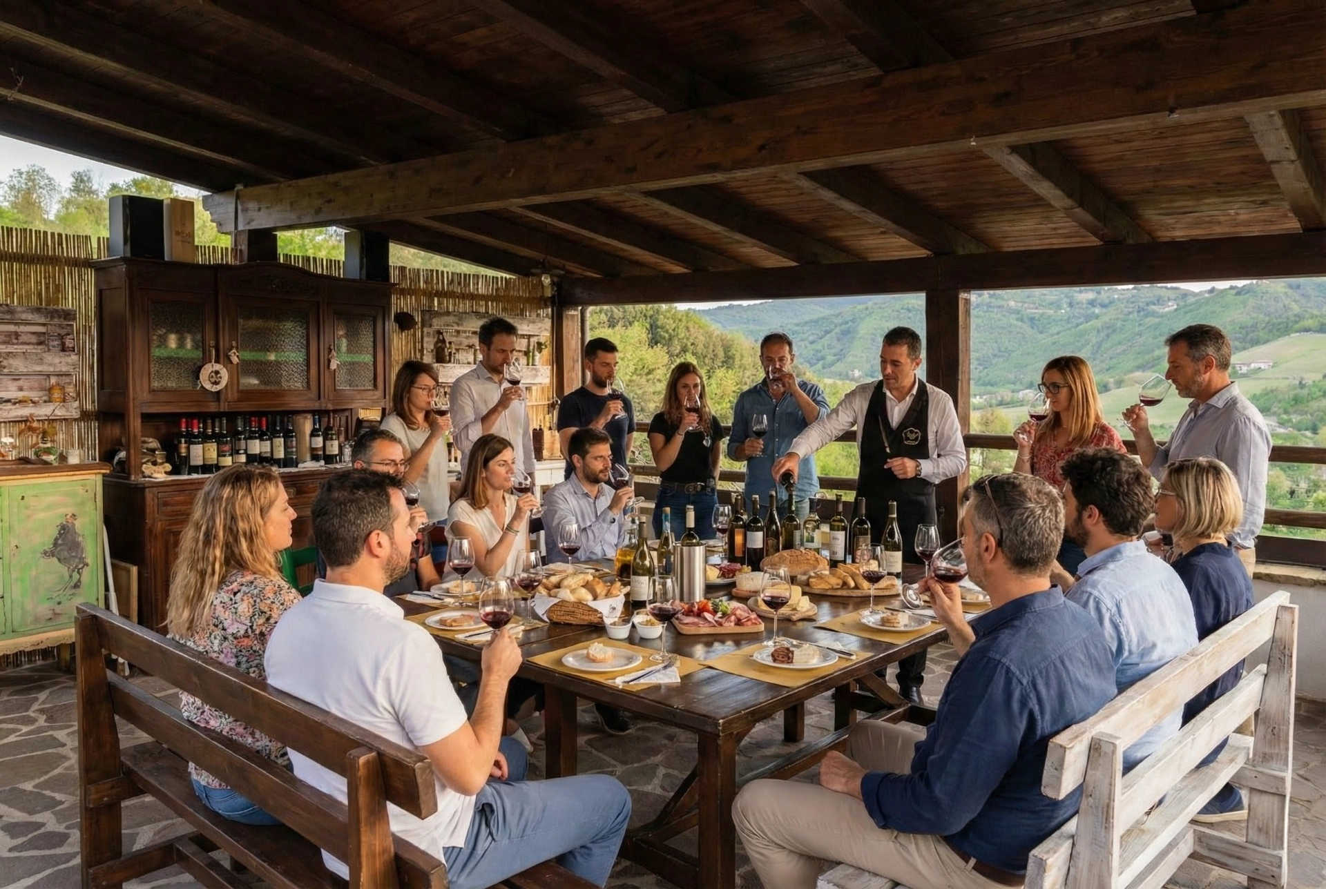 Degustazione privata sulla terrazza panoramica di Tenuta MonteOliveto